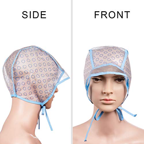Hair Coloring Highlighting Cap, 2 Hair Disposable Tipping Frosting Cap with 2 Hook and Hair Coloring Brush for Dyeing Hair Salon Home Use