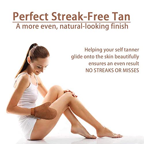 GAIYAH Self Tanning Mitt Applicator - Fake Tan Mitt With Anti-slip Elastic Wrist And Thumb, Streakless Self Tan Mitt