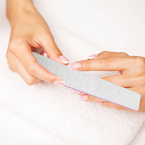 Lofuanna 15 Pack Nail File Set, Professional Square Nail File 100/180 Grit Double Sided Emery Board for Acrylic Nails/Natural Nails,Nail File Man