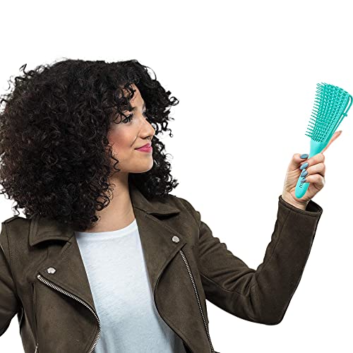 ST PROFESSIONAL Detangling Brush for Black Natural Hair, Kinky Frizzy Wavy Curly Coily Thick Afro –textured 3a to 4c Hair, Vented for Blow Drying