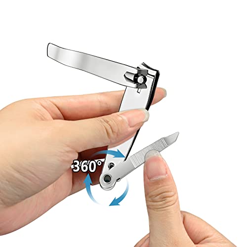 AZLIFEEU Nail Clippers 2 Pack Nail Cutter for Thick Toenails, Toenails Clippers with Heavy Duty Stainless Steel