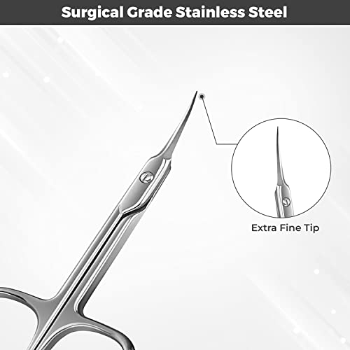 1st Deer Nail Scissors - Stainless Steel Cuticle Scissors for Manicure and Pedicure, Perfect Pointed Beauty Scissors for Eyelash Grooming, Eyebro