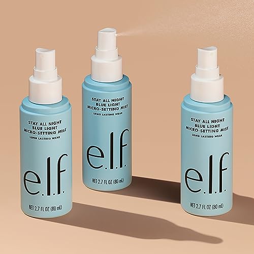 e.l.f. Stay All Night Blue Light Micro-Setting Mist, Setting Spray & Skin Refresher For A Matte Finish, Reduces Blue Light Transmission, 2.7 Fl O