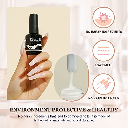 ROSALIND Nail Extension Gel 15ml Opal White 5 in 1 Builder White Gel UV LED Quick Building Poly Extension Gel Nails Art DIY Manicure at Home for