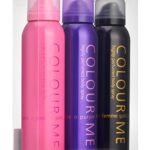 COLOUR ME Pink/Purple/Gold Femme - Triple Pack, Fragrance for Women, 3 x 150ml Body Spray, by Milton-Lloyd