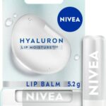 NIVEA Hyaluron Moisture Plus Lip Balm (5.2g), Ultra-Light Lip Balm Stick with Hyaluronic Acid, Provides 24H Moisture and Visibly Smoother Lips