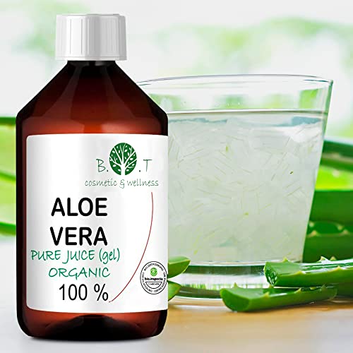 Organic Aloe Vera Juice 99.99% Cold-pressed, genuine, liquid, without thickeners (250 ml I 8.79 Fl oz)