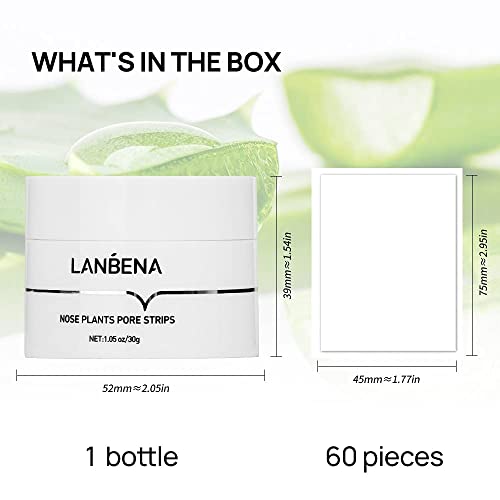 Blackhead Remover, LANBENA Black Heads Remover from Face Black Head Remover Peel Off Face Mask Nose Strips for Blackheads(1.05 Ounce)