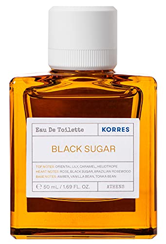 Korres Black Sugar Eau De Toilette 50ml, Vegan Fragrance, Unisex Fragrance