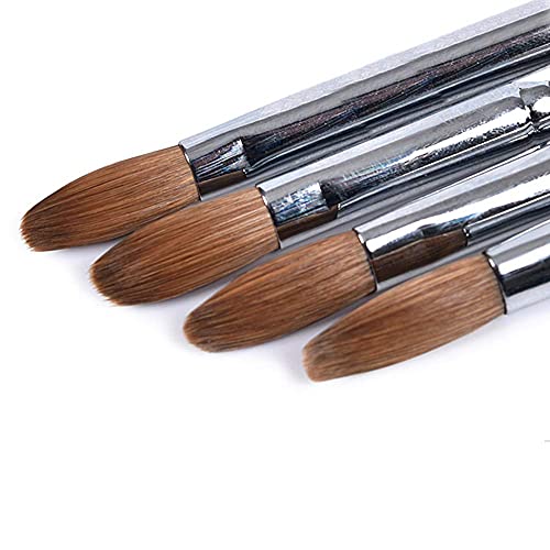 12# Sable Nail Art Brush,Manicure tool,Red Wooden Nail Brush for acrylic nails,Polygel Brush for Acrylic