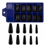 SAVITA 100Pcs Extra Long Press on Nails Acrylic Artificial Fake Nails Coffin Long Ballerina Full Cover False Nails for Nail Art, Nail Salon Suppl