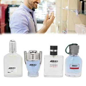 4pcs 25ml Men Perfume, Long Lasting Natural Fragrance Male Spray Perfume Set Gift, Cologne Natural Fragrance Male Perfume for Office&Party