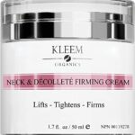 Neck Firming Cream with Peptides & Retinol - Anti Aging Skin Tightening Cream to Reduce Wrinkles, Neck Lines, Age Spots & Sagging Skin - Natural