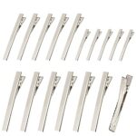 30 PCS Silver Metal Alligator Hair Clips, 2.2Inch/55mm 2.6Inch/65mm 2.95Inch/75mm 3 Assorted Size Crocodile Sectioning Clips Hair Duck Teeth Hair