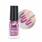 Metallic Nail Polish - Pink Mirror Nail Varnish - 6ML Metallic Effect Nail Art Polish - Light Pink Nail Polish - Chrome Nail Polish - No UV Neede