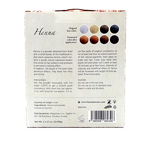 Henna Powder - Red Hair Dye - Fresh and Pure Organic - 7 ounce - Indian Natural Hair Care