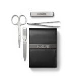 MANSCAPED Shears 2.0 Tempered Stainless Steel Men's Nail Kit, Fingernail Clippers, Safety Scissors, Tweezers and Nail File, Travel Manicure Pedic