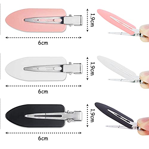 24 Pcs No Bend Hair Clips, No Crease Hair Pin Clips Creaseless Styling Curl Clips Accessories for Styling Sectioning Hairstyle Bangs Waves Makeup
