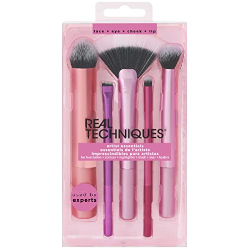 Real Techniques Artist Essentials Complete Face Makeup Brush Set for Makeup Artist Inspired Looks