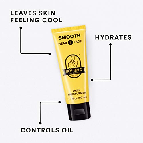 Bee Bald SMOOTH Daily Moisturizer tones, hydrates and moisturizes, smoothing away fine lines, wrinkles and dry patches and helps control oil and