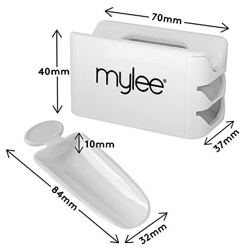 Mylee Glitter Catcher - Two-Tray Design, Apply Glitter, Dip & Acrylic Powder, Nail Dipping Powder Recycling Tool, Glitter and Dip Powders, Nail D