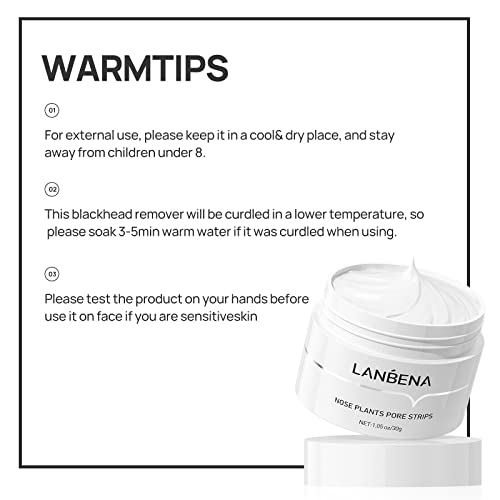 Blackhead Remover, LANBENA Black Heads Remover from Face Black Head Remover Peel Off Face Mask Nose Strips for Blackheads(1.05 Ounce)