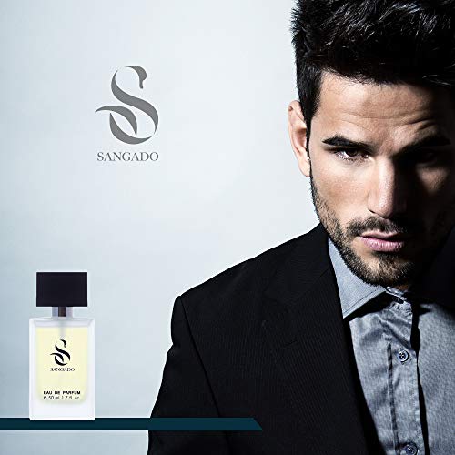 SANGADO The Man in Black Perfume for Men, 8-10 hours long-Lasting, Luxury smelling, Oriental Spicy, Fine French Essences, Extra-Concentrated (Eau