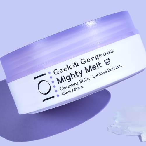 Geek & Gorgeous Mighty Melt - cleansing balm, melts away long-lasting, waterproof makeup & sunscreen, for all skin types, 100ml