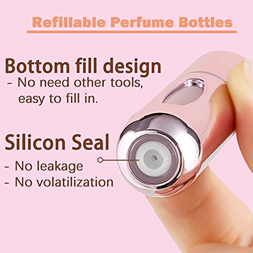 KAYZON Refill Perfume Bottle, Perfume Atomiser 5ml Travel Refill Perfume Bottle Mini Portable Perfume Spray Bottles Empty Toner Atomizer Bottle f