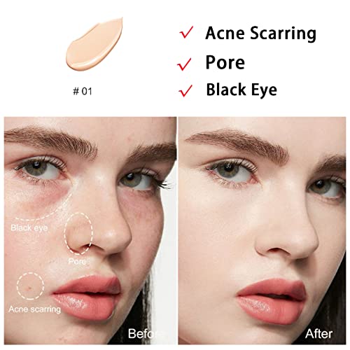 Foundation Full Coverage,BB Creams,Lightweight Hydrating Foundation With Medium Coverage,Anti Redness Cream,Natural Foundation For Mature Skin,Fa