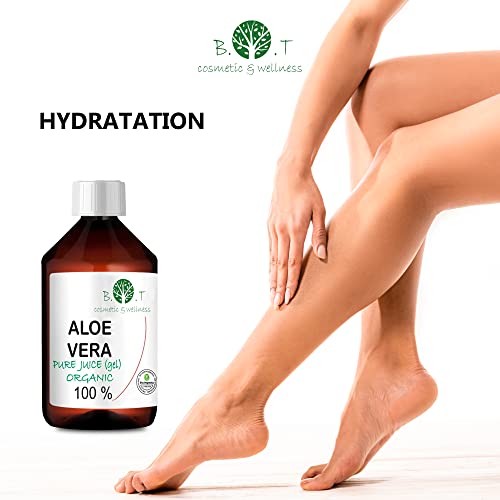 Organic Aloe Vera Juice 99.99% Cold-pressed, genuine, liquid, without thickeners (100 ml I 3.51 Fl. oz)