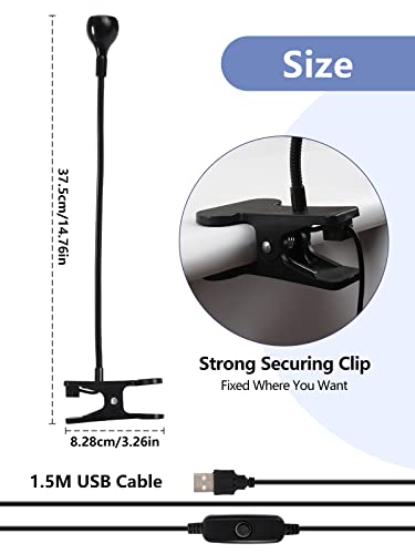 LIONVISON UV Nail Lamp, Gooseneck LED Nail Lamp with 4 Adjustable Intensity for Nail Polish Curing, 5W Rotatable Mini Gel Nail Lamp Nail Dryer wi