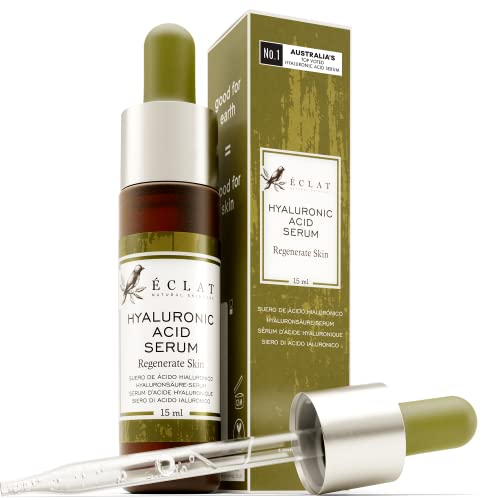 Pure Hyaluronic Acid Serum for Face with 2% HA & 10 Antioxidants - High Strength Hyaluronic Acid Serum for Skin Care - Hydrating, Firming, Plumpi