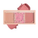 Blushers for Cheeks Make Up,3 in 1 Blusher,Blush Palette with Brush,Pink Peach Blusher,Makeup Blush,Matte Face Blush Make Up Powder,Coutour Palet