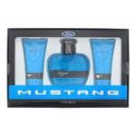 Mustang Blue 3 Piece Gift Set: Eau De Toilette 100ml - Aftershave Balm 100ml - Hair & Body Wash 100ml