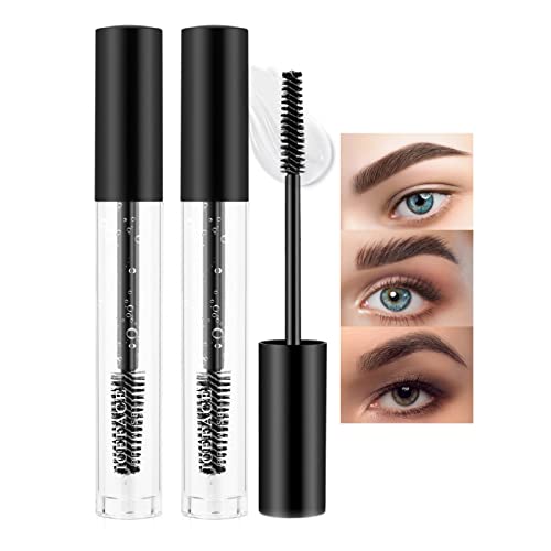 ONLYOILY 2PCS Clear Eyebrow Setting Gel, Brow Styling Clear Gel,Waterproof Transparent And Sweat-Proof Brow Fix Gel Makeup,24-Hour Brow Setter Cl