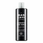 ManCave Blackspice Body Scrub 500ml for Men, Warm & Woody Aroma, Exfoliate & Cleanse Skin with Pumice and Charcoal Powder Scrub, Natural Formulat