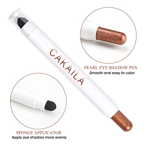 Beejoy 3 Pack Dual-Ended Eyeshadow Cream Stick Set, Bright Shimmer Cream to Powder Eye Shadow Pen, Waterproof & Long-Lasting, Makeup Essential fo