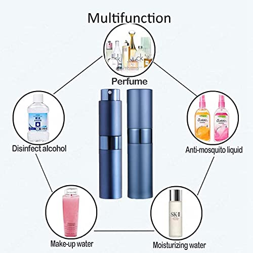 SONGQEE 8ml Perfume Atomiser Refillable Bottles, Mini Refillable Perfume Bottle Aftershave Spray Bottle, Upgraded Travel Perfume Atomizer, Portab