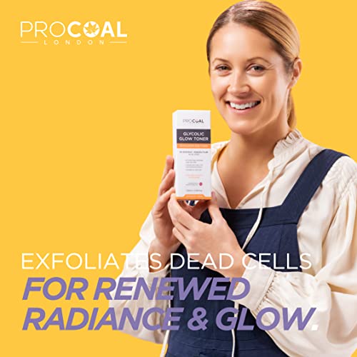 Glycolic Glow Toner with Vitamin C & Aloe Vera by Procoal - Pore Minimizer, Brightening & Exfoliating Skin Toner for Face, Glow Tonic for Face, 1