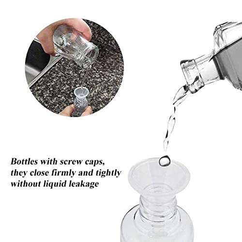 LIUJZZJ 6 Pack Transparent Plastic Air Flight Mini Travel Bottle Set with Small Funnel for Flight,Spray Bottles,Clear Empty Fine Mist Plastic,Air