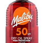 Malibu Sun SPF 50 Non-Greasy Dry Oil Spray for Tanning, High Protection, Water Resistant, 200ml