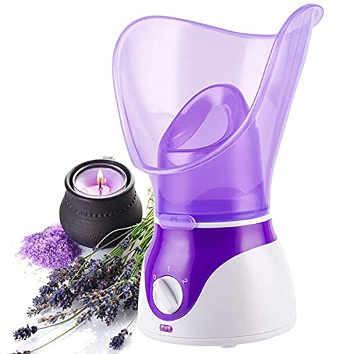 Facial Steamer,VOUM Face Steamer for Facial Deep Cleaning Home Facial Sauna Spa Sinuses Humidifier Atomizer Warm Mist Unclogs Pores Unisex (Purpl
