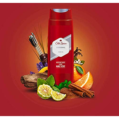 Original After Shave Lotion for Men 150ml and Original Shower Gel 400ml XL Old Spice in a Gift Bag - Bundle by Deluxio Gifts
