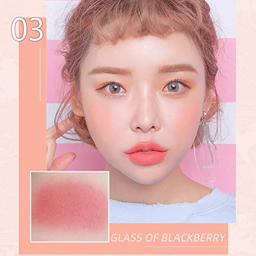 Blushers for Cheeks, 3 In 1 Color Matte Face Blush Make Up Powder, Makeup Blusher for Long-Lasting Sweat-Resistant Non-Greasy Blush Glow Matte Br