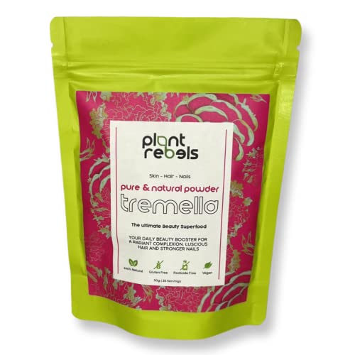 Plant Rebels Skin Plumbing Pure Tremella (Snow Fungus) Extract Powder - Natural Super Mushroom Supplement for Skin, Hair and Nails