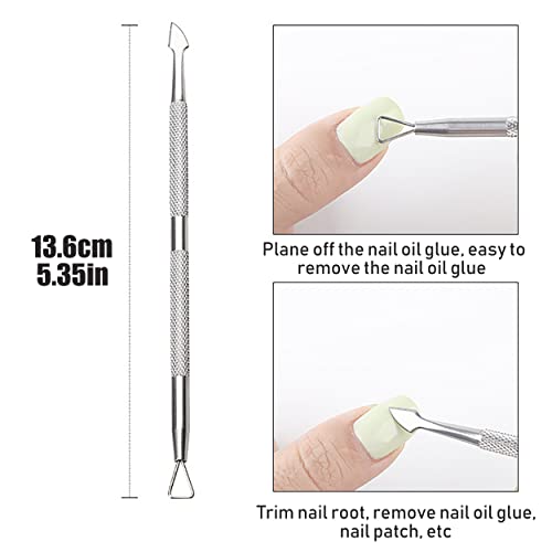 Cuticle Pusher 3Pcs Nail Tools Nail Cuticle Remover Metal Cuticle Pusher Nail Cuticle Pusher Nail Scraper Dual Cuticle Pusher Tool for Fingernail