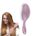 DHinkyoung Hair Detangling Brush with Bending Bristles,Unique Spiral Hairbrush,Anti Static Hair Straightening Brush,Comfortable Massage Brush for