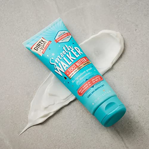 Dirty Works Smooth Walker Foot Butter, Vegan Peppermint Foot Cream, 125ml