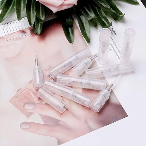 nuoshen 90Pcs Mini Spray Empty Bottles, Atomizer Plastic Bottle Portable Perfume Empty Sample Bottle for Liquid Makeup Tool (2ml)